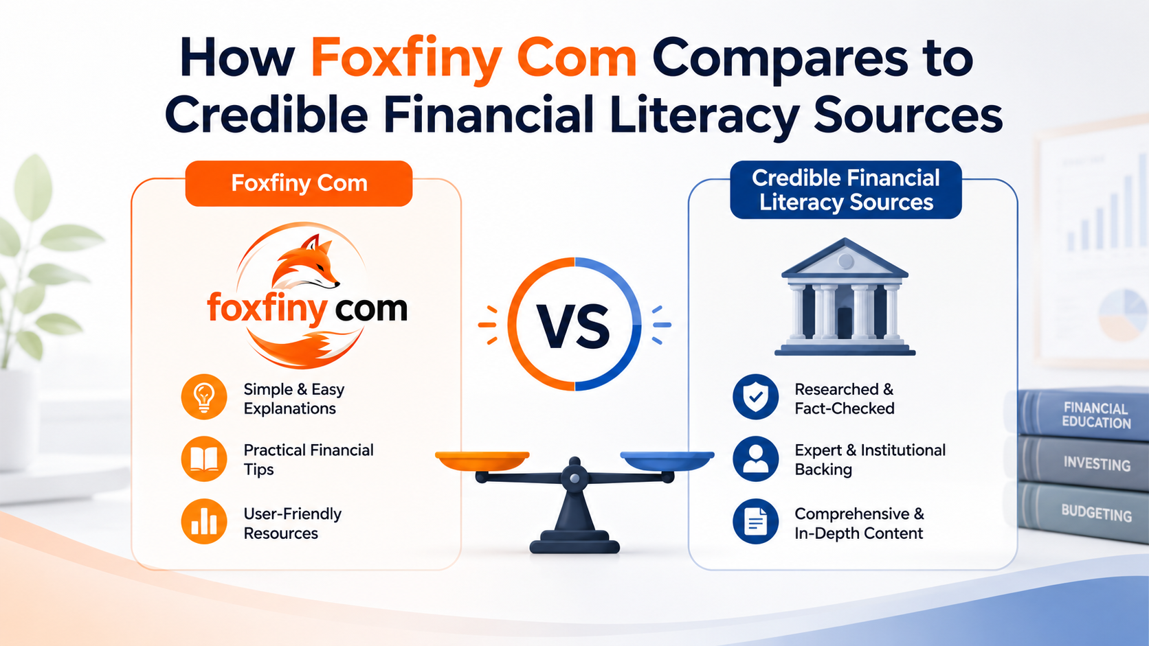 How Foxfiny Com Compares to Credible Financial Literacy Sources