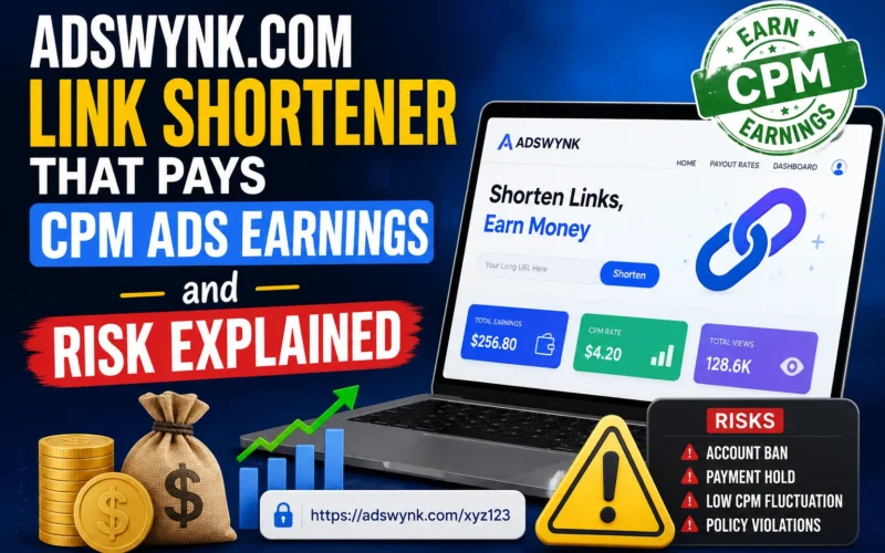 Adswynk com: Link Shortener That Pays CPM Ads Earnings and Risk Explained